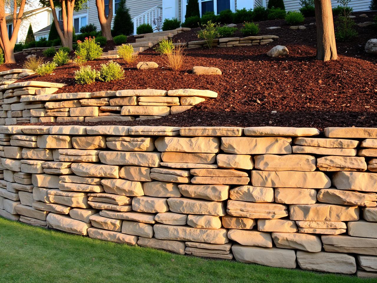 Stacked Stone Wall